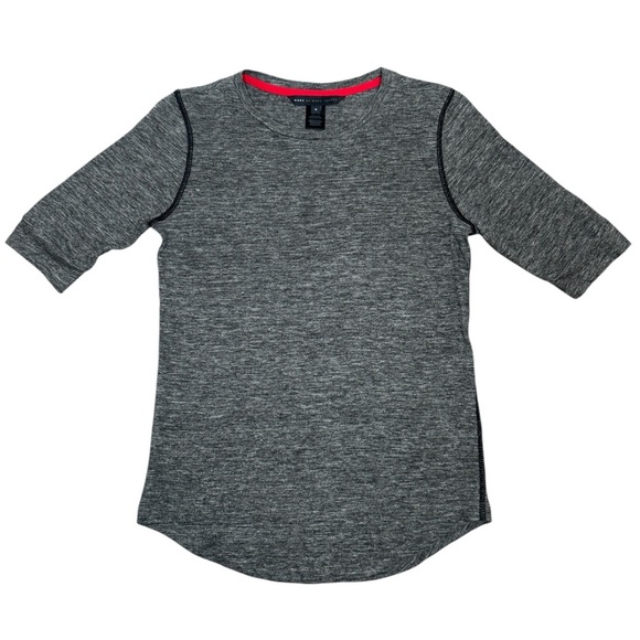 MARC BY MARC JACOBS Grey Short Sleeve Scoop Bottom Linen Tee Sz S - Picture 1 of 9